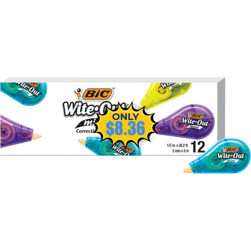 BIC Wite-Out Correction Tape Sale: 58% Off