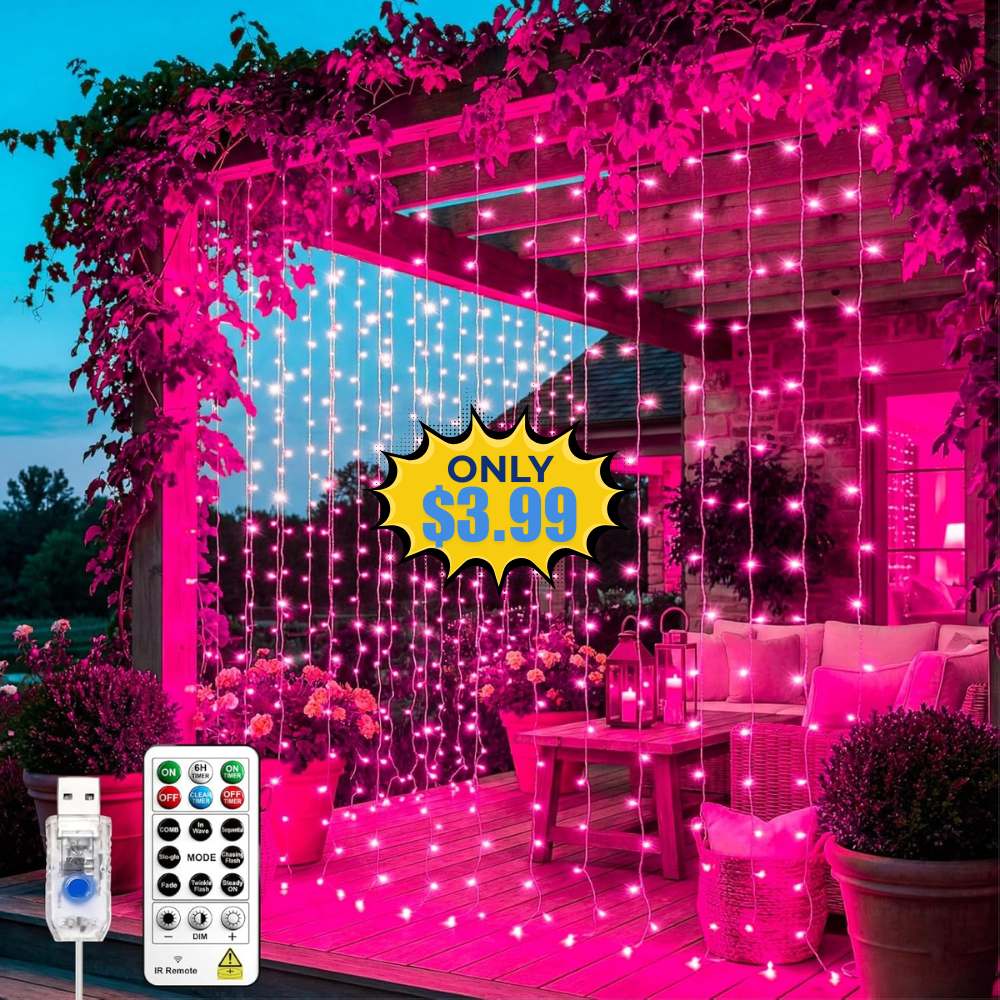 Curtain Light 200LED Deal: Save 20% with Promo Code