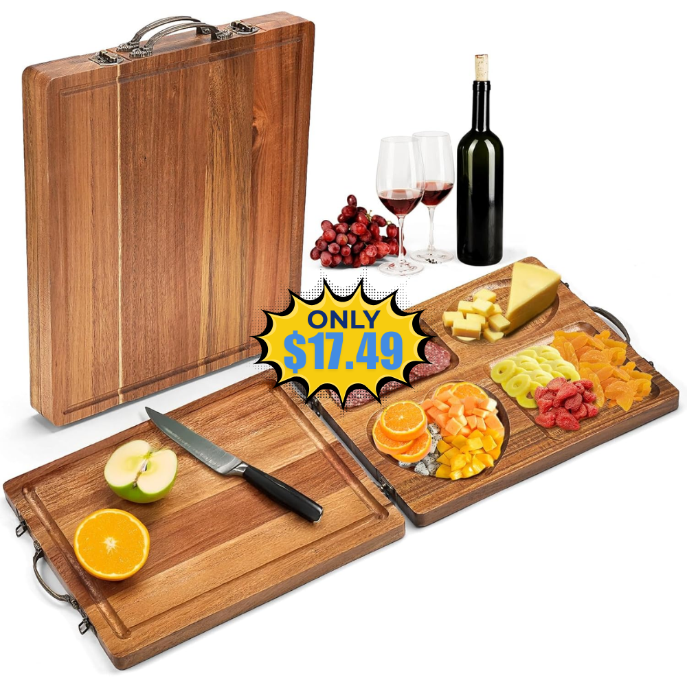 Double Side Acacia Wood Serving Tray Deal: Save with Promo Code