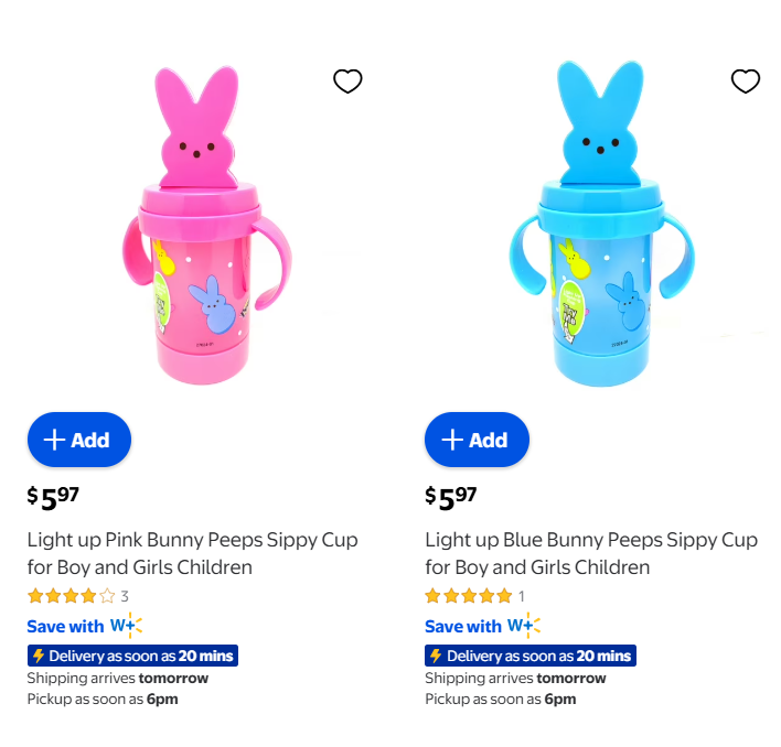 Light up Bunny Peeps Sippy Cup Deal: $5.97 at Walmart