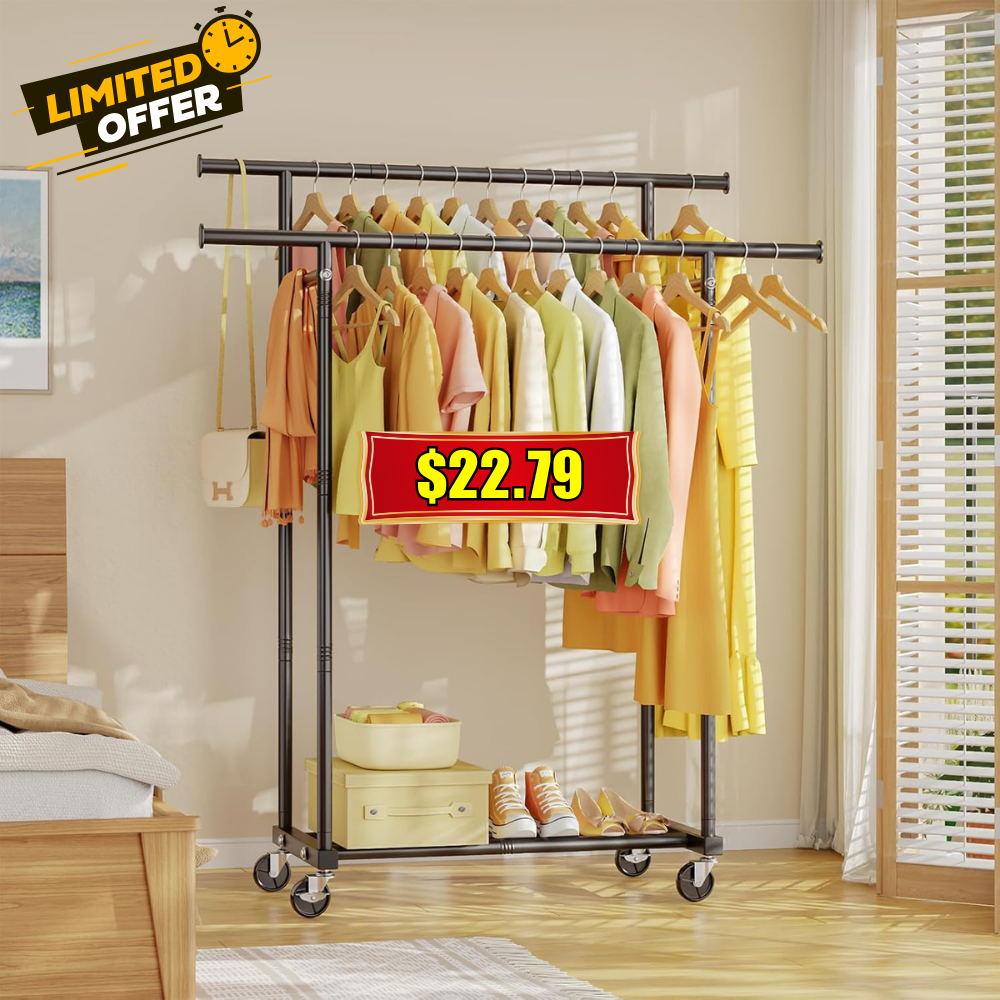 Double Rods Clothes Rack Deal: Save Big