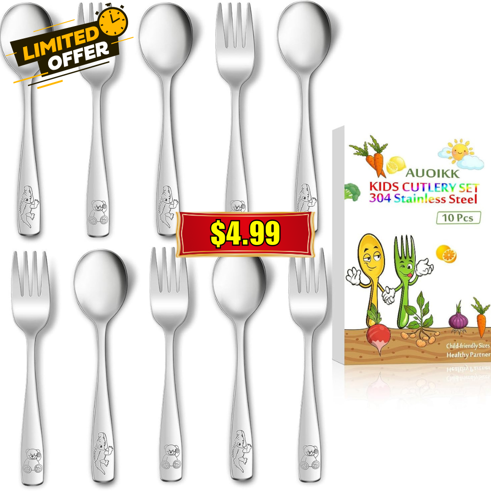 10-Piece Toddler Flatware Deal: 50% Off