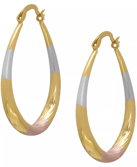 14k Gold Hoop Earrings Deal: $14.93 at Macy’s