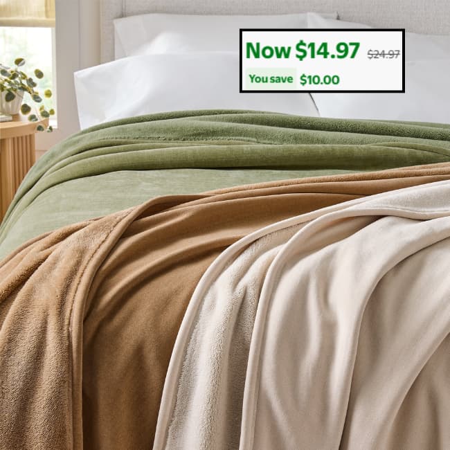 King Size Throw Blanket Sale: $14.97 at Walmart