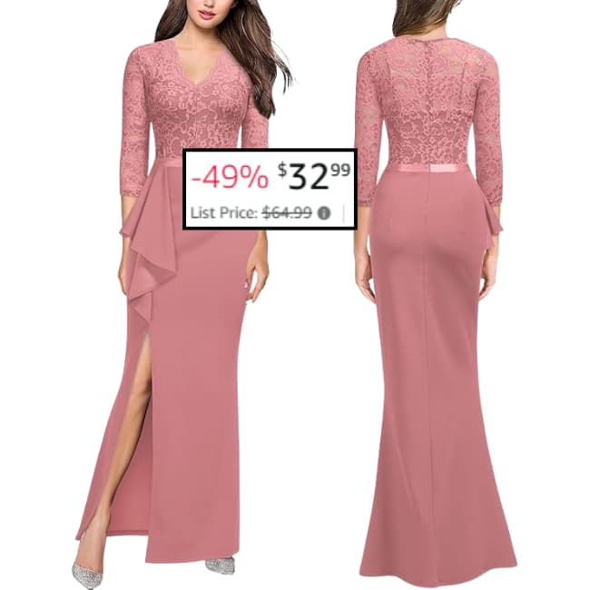 Women’s Formal Long Dress Sale: 49% Off