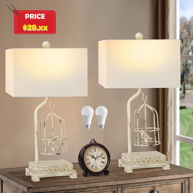 Farmhouse Birdcage Table Lamps Sale: 50% Off