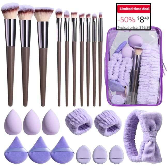 Makeup Brushes Set 23 Pcs Sale: Save 50% at DealsFinders.com