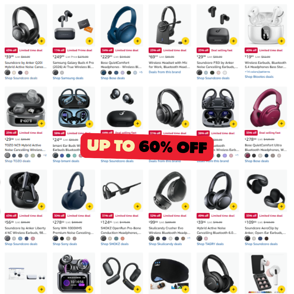 Headphones Sale: Save Big on Earbuds & Accessories Deal