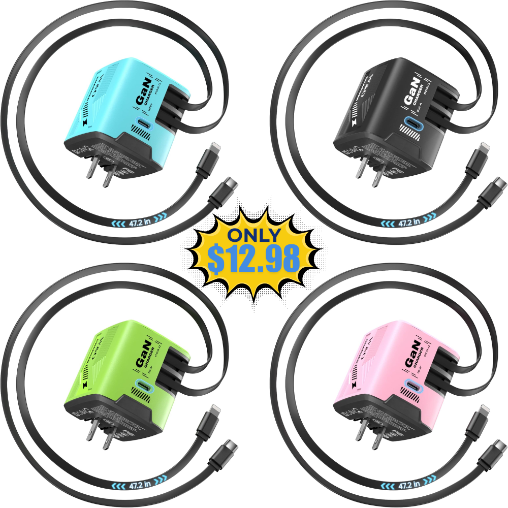 Retractable Phone Charger Wall Plug Deal: Save with Code