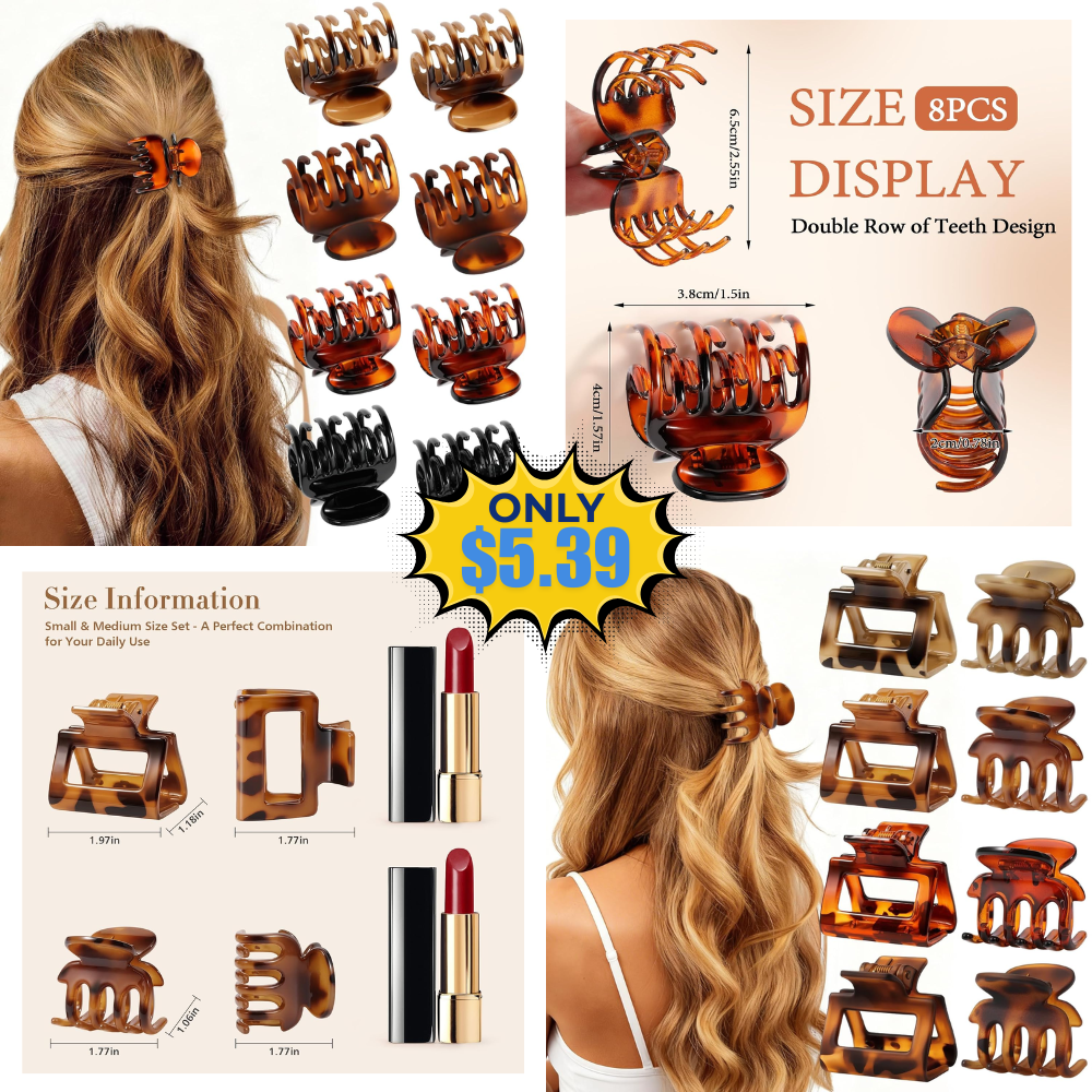 Auseibeely 8 Pcs Claw Clips Deal: Save with Code