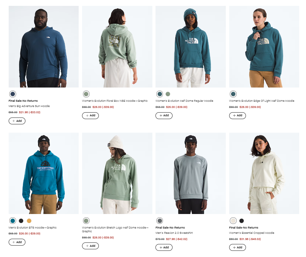 Hoodies Sale From $21.98 at The North Face