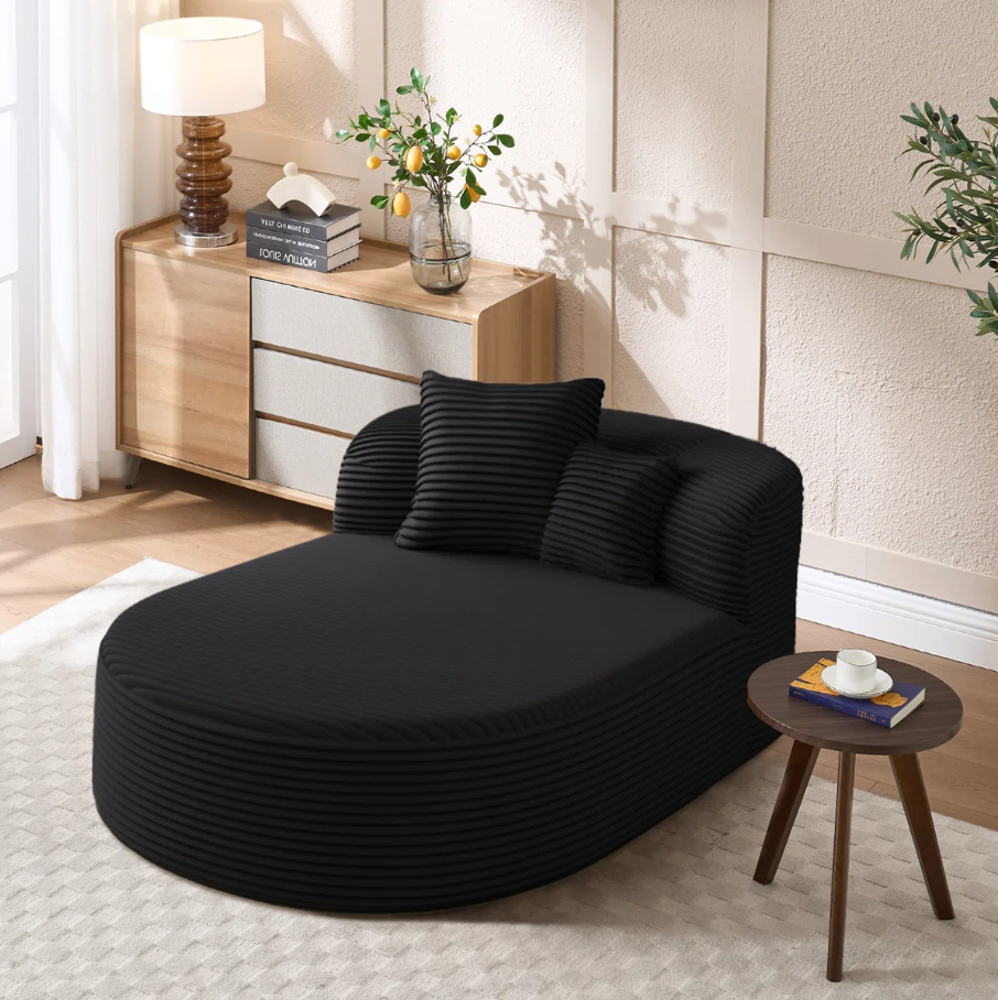 Corduroy Chaise Lounge Sofa ONLY $266.99 at Wayfair