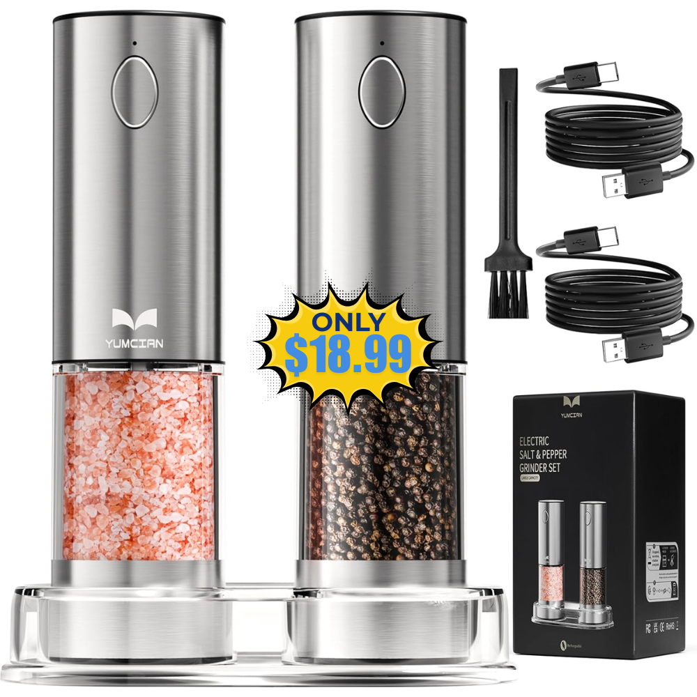 Salt and Pepper Grinder Set Deal: Save 5% with Promo