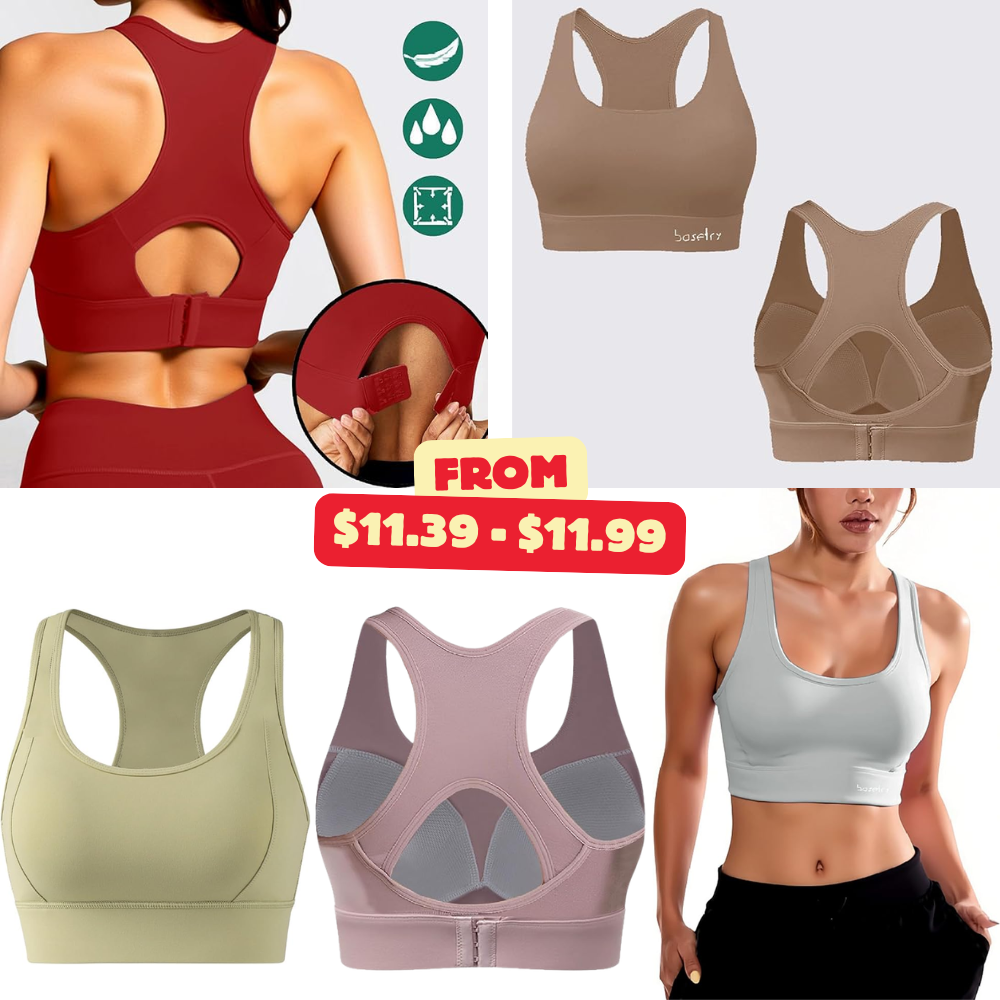 Adjustable Strap Racerback Sports Bras Deal: Save with Promo Code