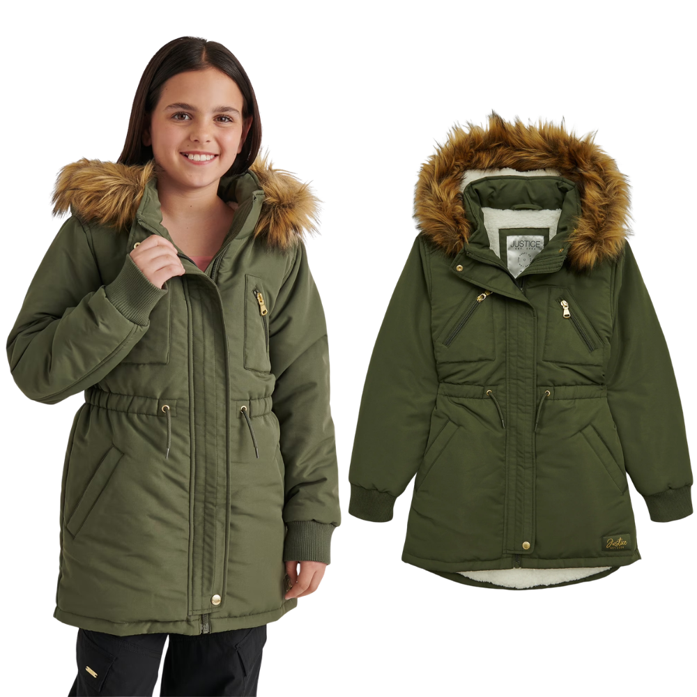 Justice Girl’s Canvas Parka Deal: $14.25 at Walmart