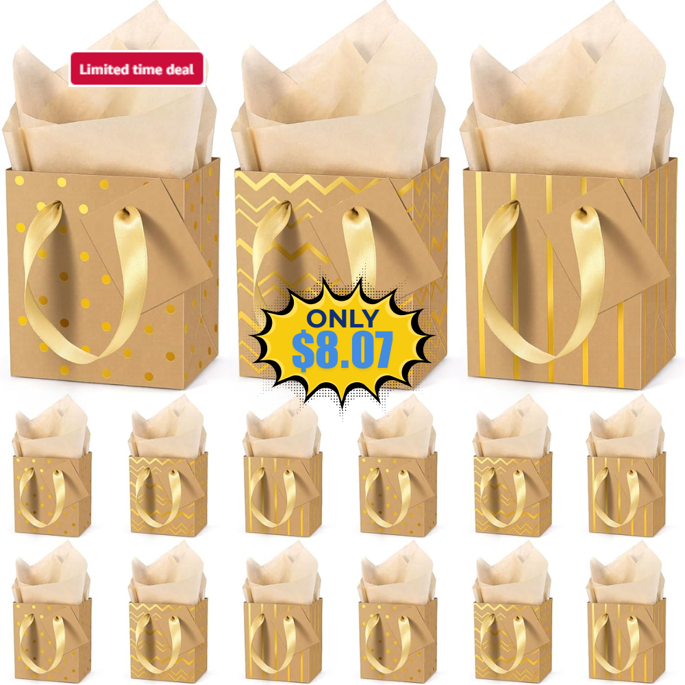DOYIDE 30 Pcs Gift Bags Sale: 50% Off