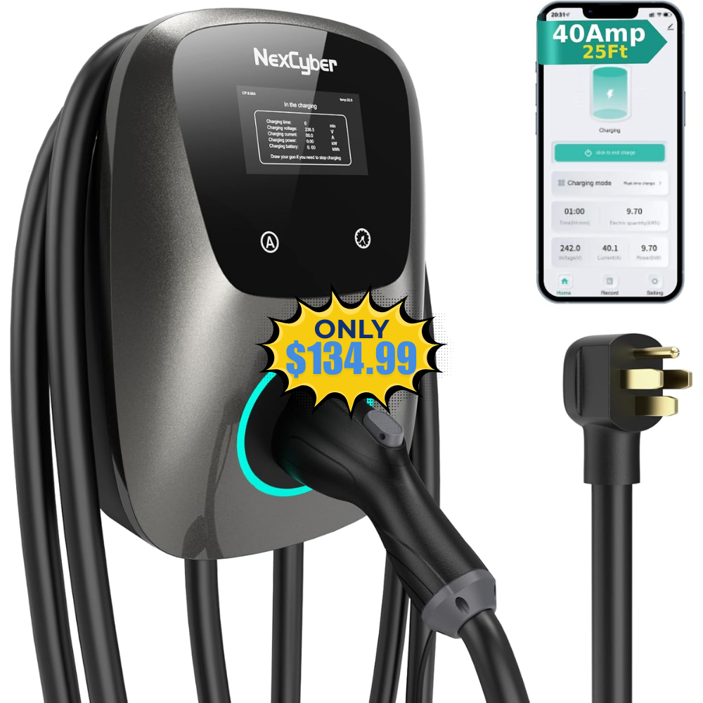 Level 2 EV Charger(WiFi APP/Plug-Play)