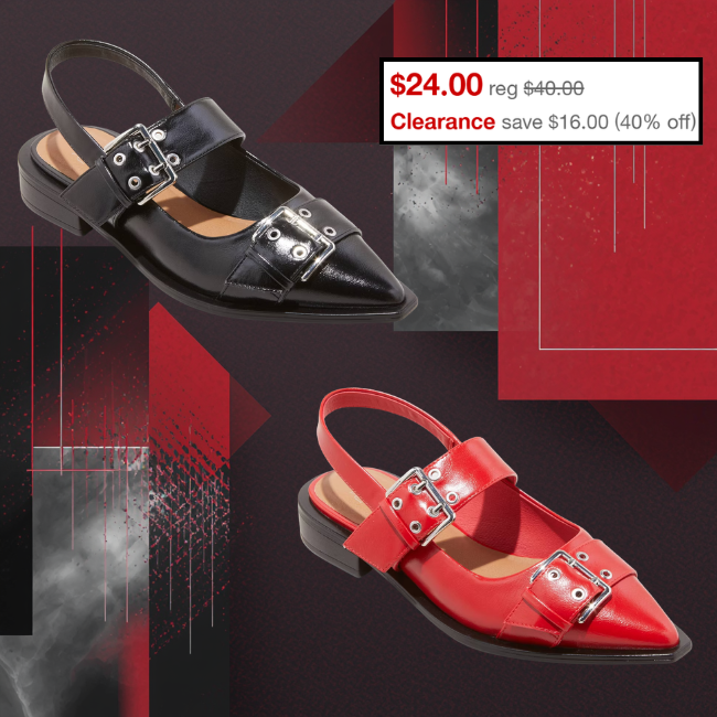 Target Double Buckle Slingback Flats Deal: Save $16 at Target