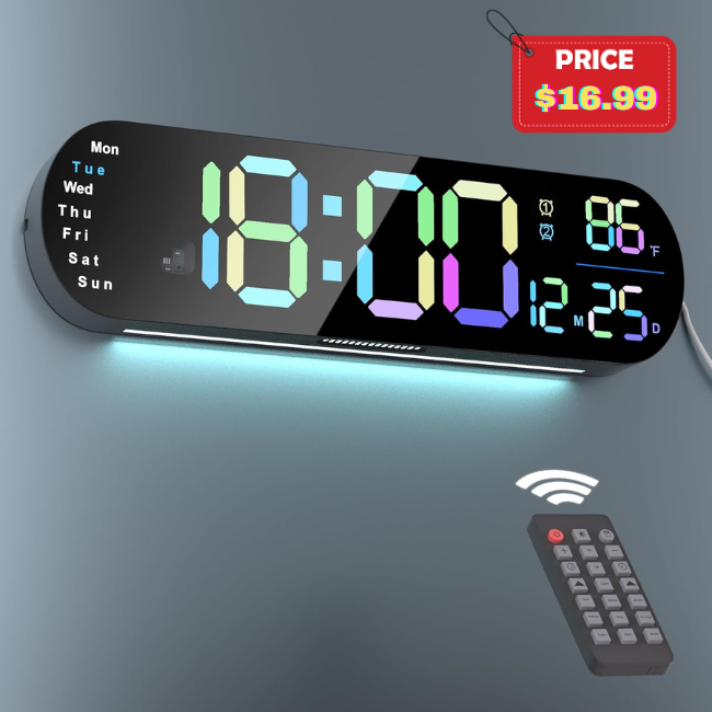 Digital Wall Clock Sale: 50% Off