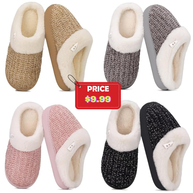 Fuzzy House Slippers Sale: 50% Off