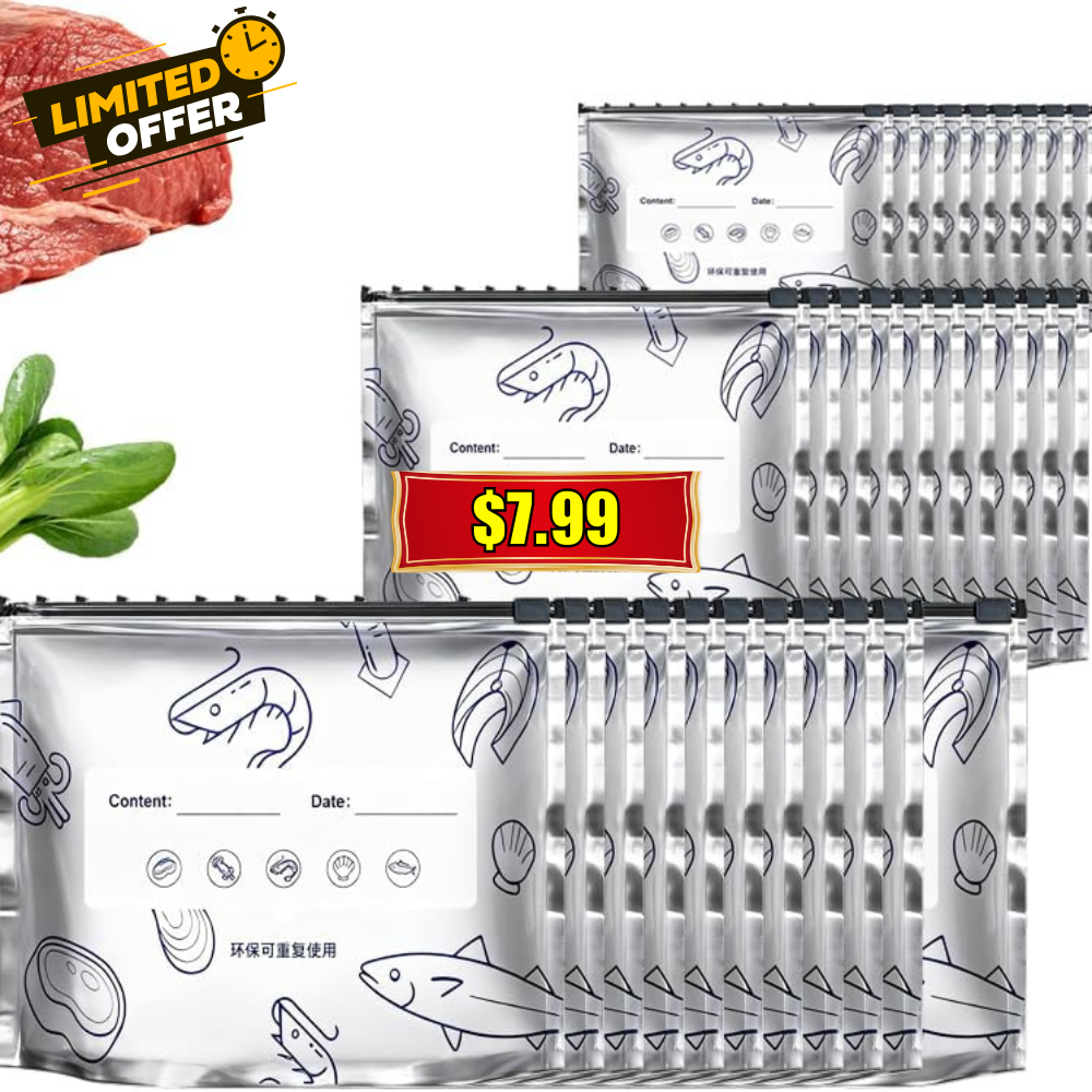 30 Pcs Reusable Aluminum Foil Sealable Storage Bags