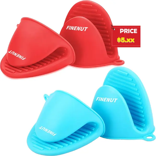 Mini Silicone Oven Mitts Deal: 2 Pairs with Promo Code