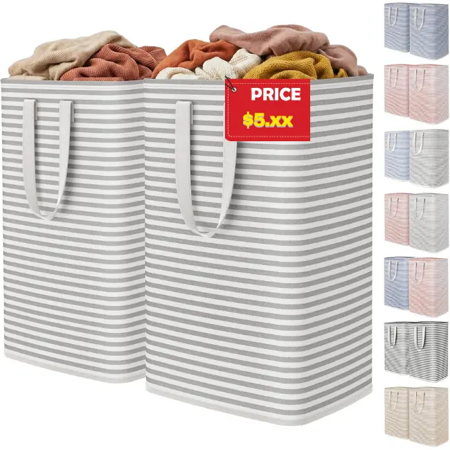 2 Pack Laundry Hamper Large – 80L