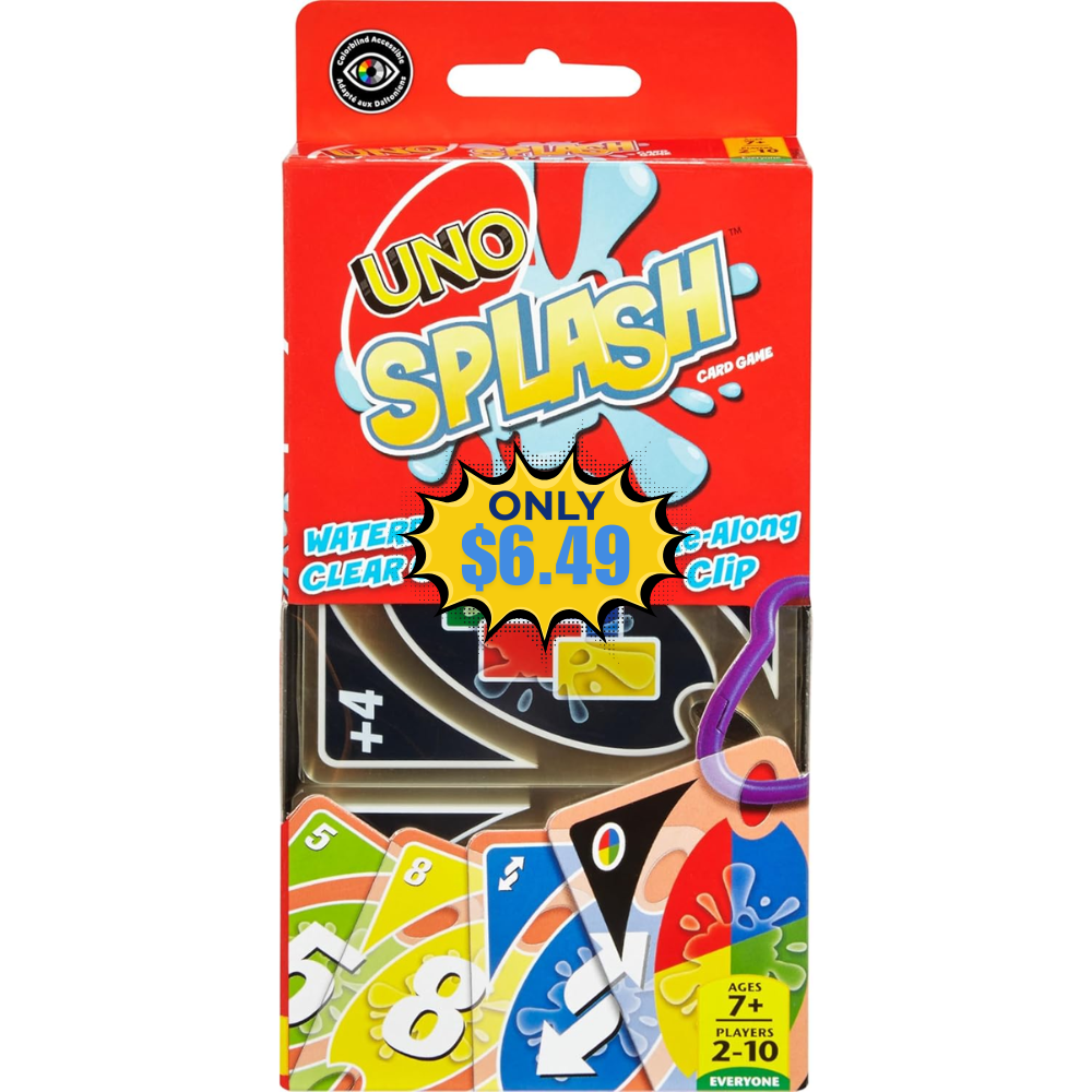 Mattel Games UNO Splash Card Game