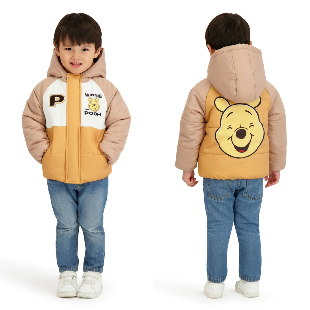 Winnie the Pooh Toddler Boy Color- Block Puffer Jacket for ONLY $11.20 at Walmart