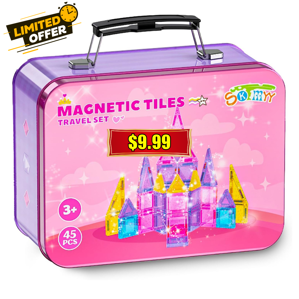 Travel Magnetic Tiles Set for Girls