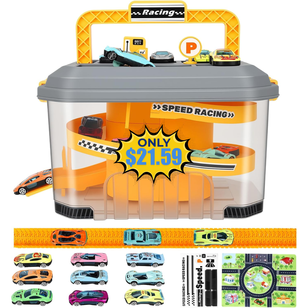 Toy Car Track Storage Playset