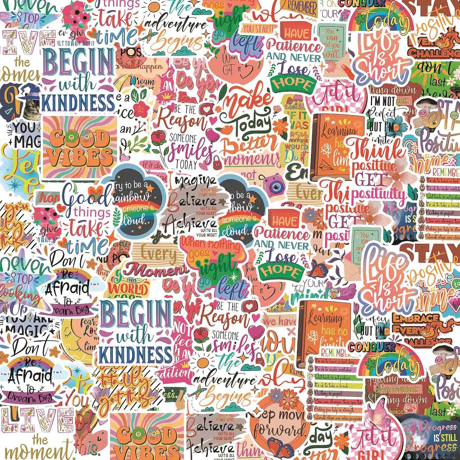 Vinyl Waterproof Stickers 100-120pcs