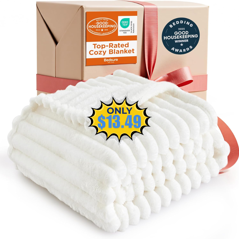 Bedsure GentleSoft White Throw Blanket