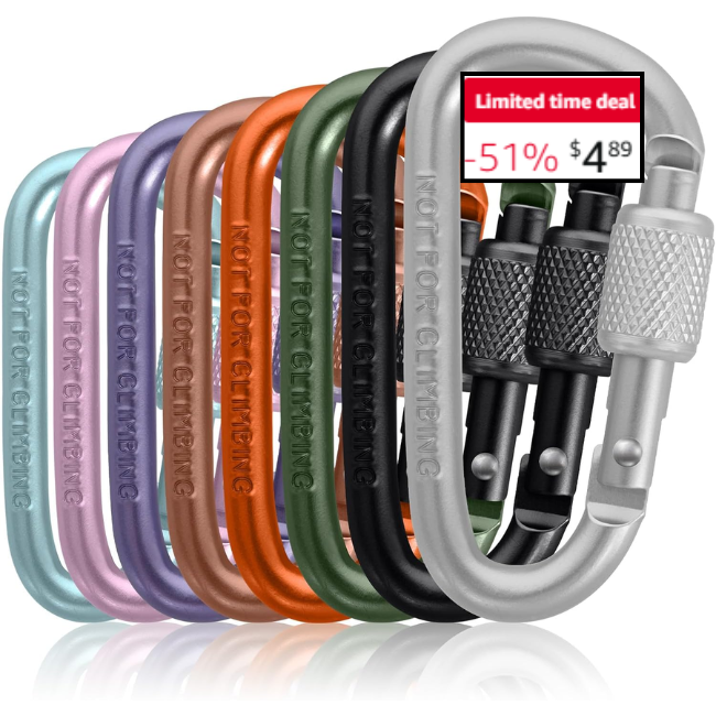 8 Pack Keychain Clip Hooks