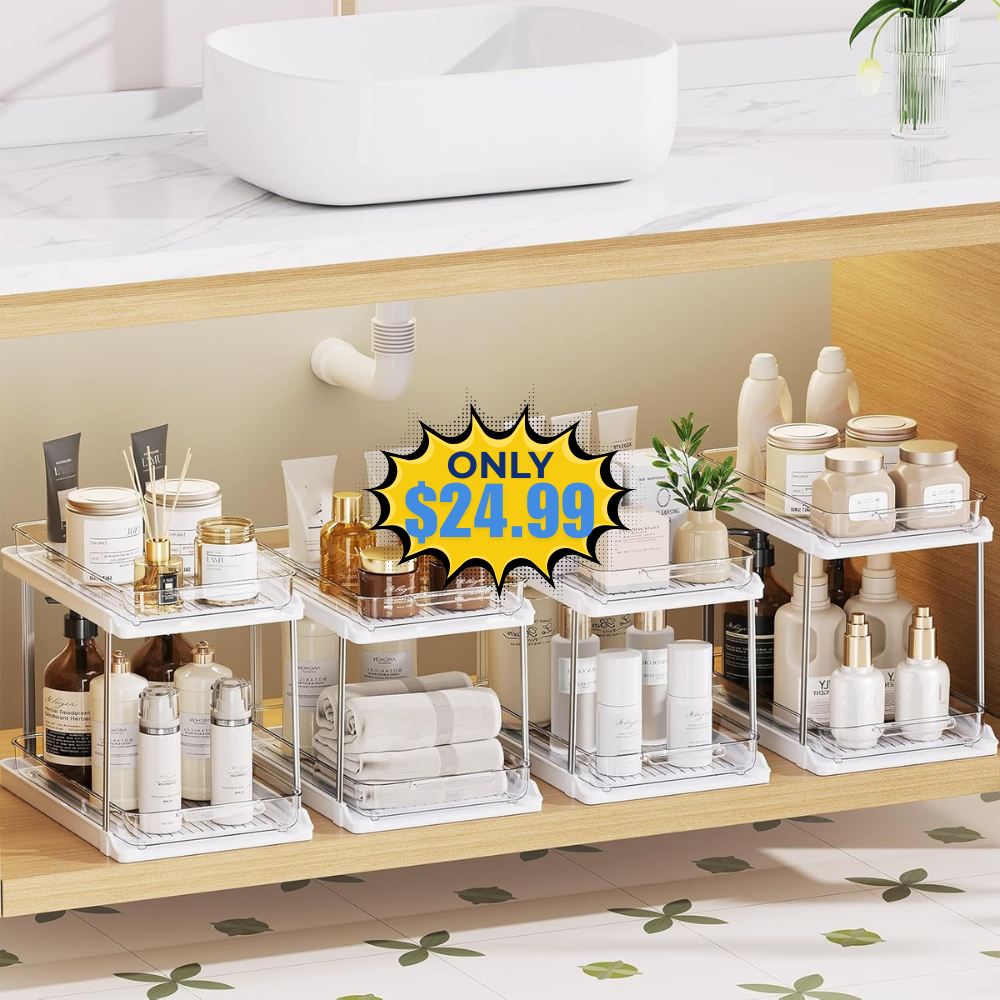 2-Tier Bathroom Under Sink Organizers Deal: $25 at Store