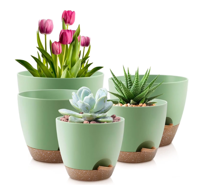 Set of 5 Self-Watering Plant Pots Sale: $14.99 at Walmart