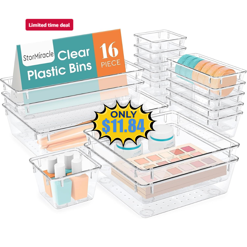 16 PCS Drawer Organizer Set Sale: 30% Off