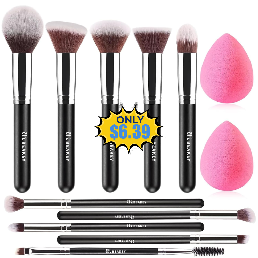BEAKEY Makeup Brushes Set Sale: 38% Off