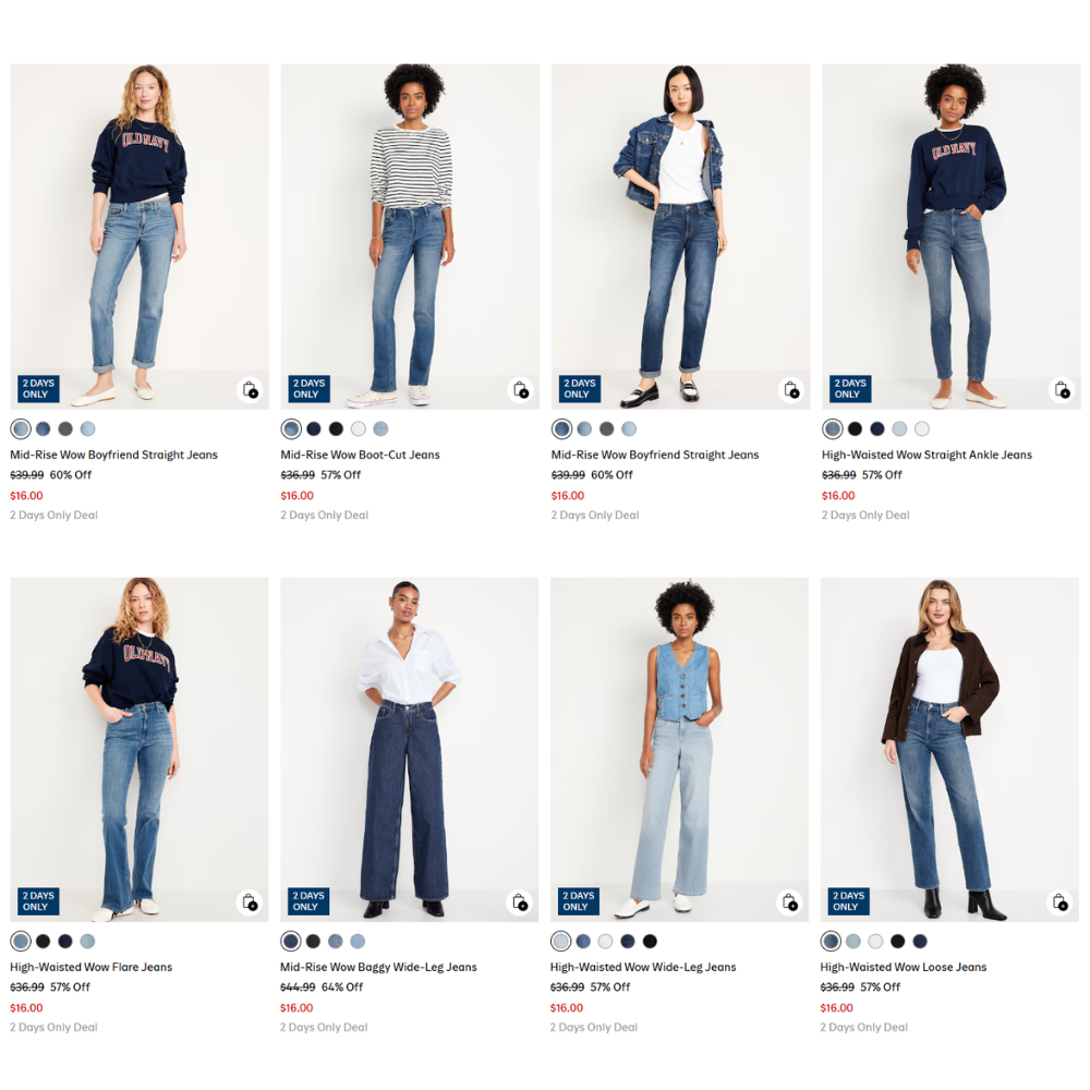Women’s Jeans Sale: Up to 60% Off at Old Navy