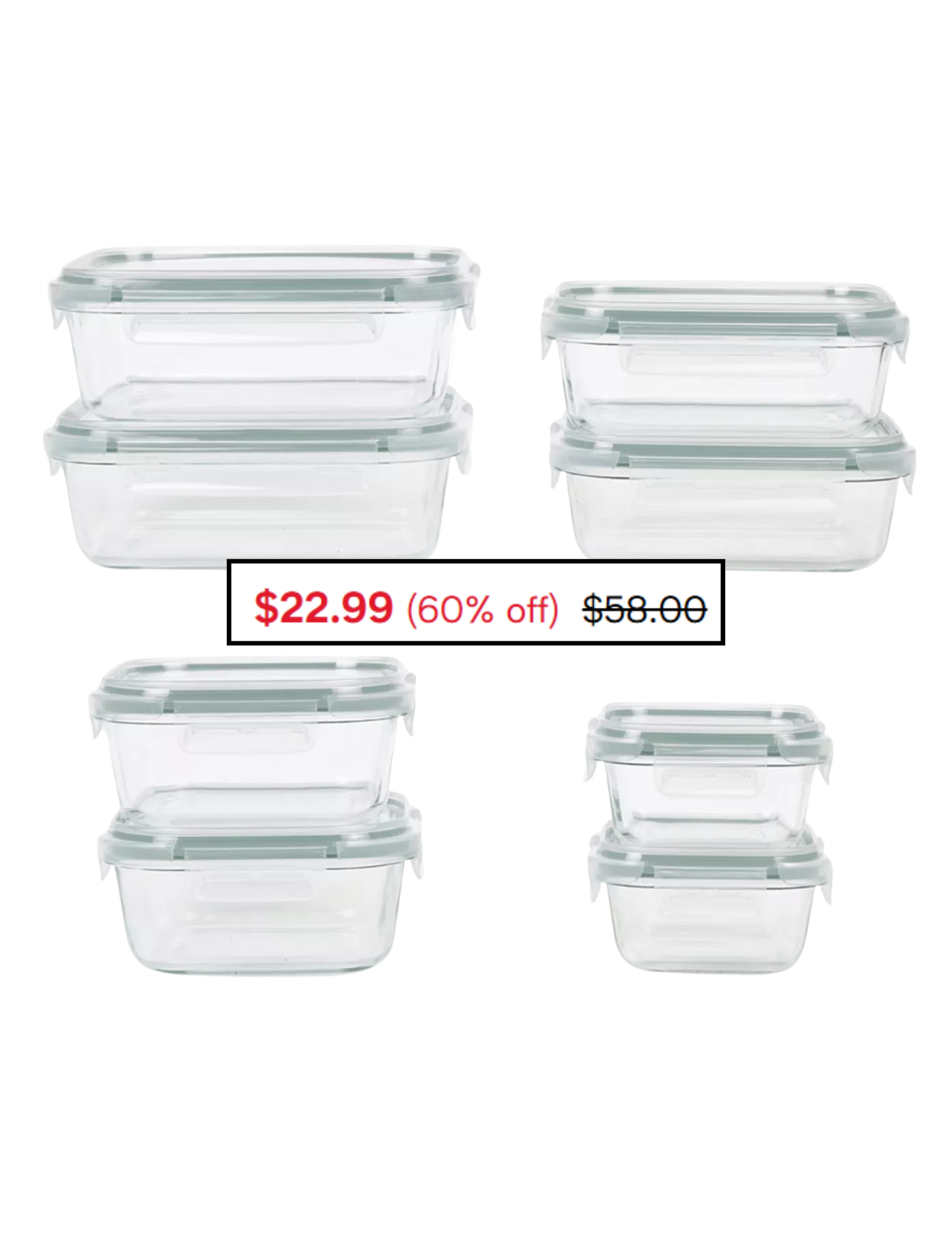16 Piece Glass Food Storage Set for $22.99 at Macy’s