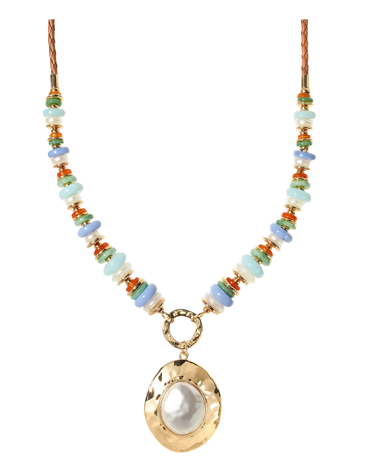 Mixed Stone & Imitation Pearl Pendant Necklace for only $31.15 at Macy’s