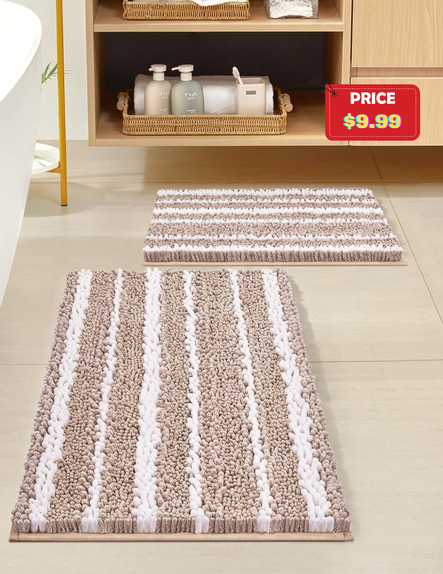 Bathroom Rug Set Deal: 58% Off at Checkout