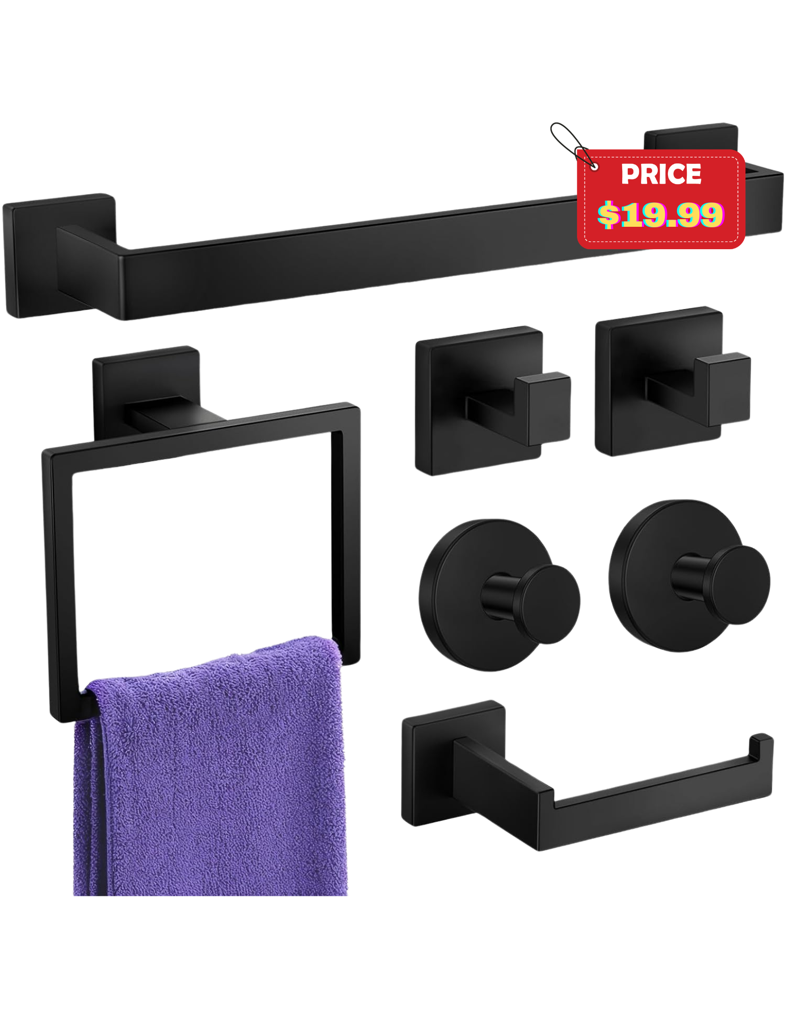 7pc Bath Towel Bar Set Sale: 50% Off