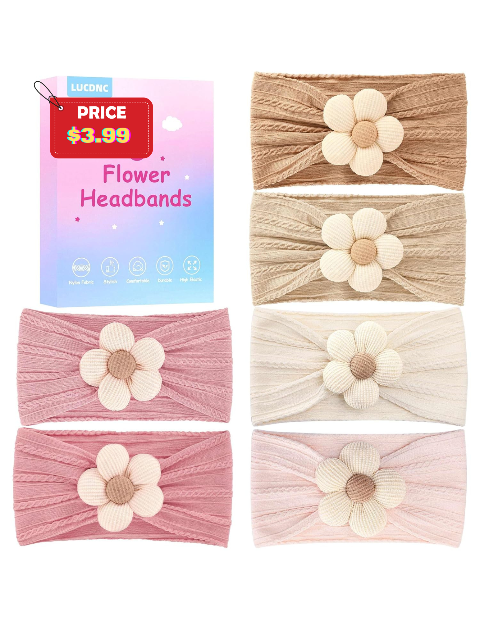 6 Pcs Baby Girls’ Headbands