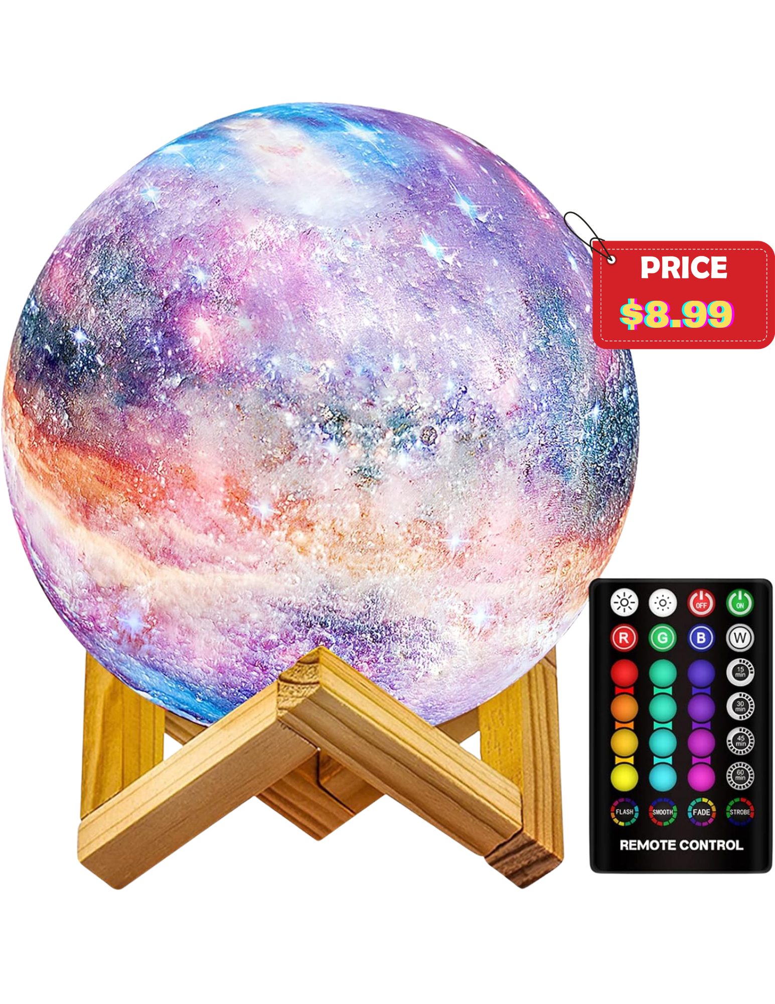 Moon Lamp with Stand & Remote Control