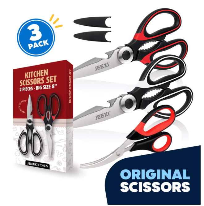3 Pack Kitchen Scissors Deal: $10.49 at Walmart