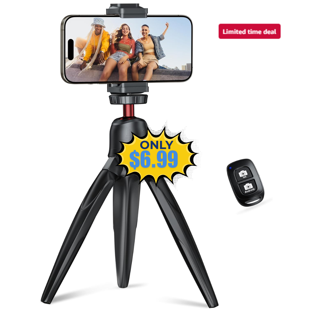 Phone Tripod with Wireless Remote Sale: Save 50% at Best Buy