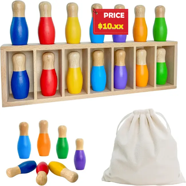 Wooden Bowling Color Matching Game Promo: Save 50% at Wooden Bowling Color Matc…