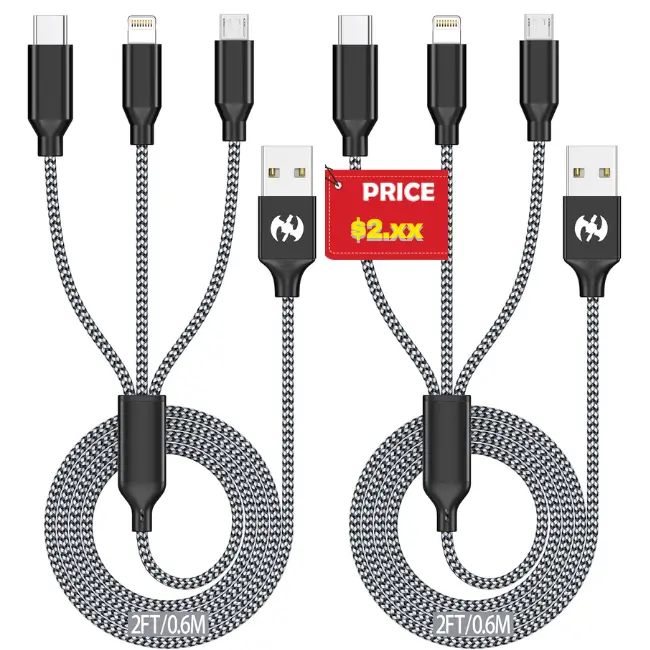 2 Pack Multi Charging Cables Deal: Save 50%