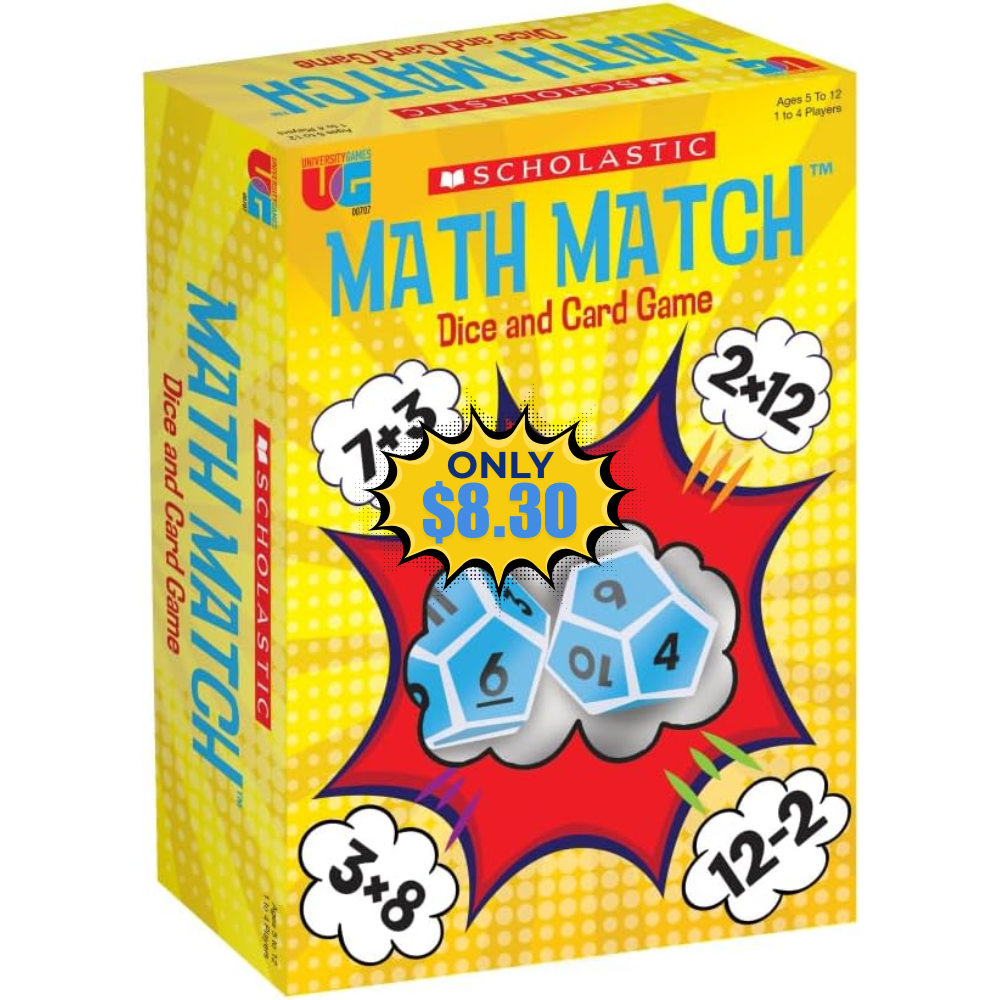 Scholastic Math Match Travel Dice Game